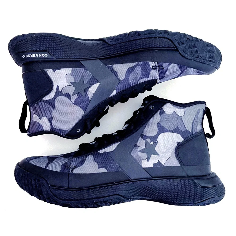 Converse Star Series BB Mid Basketball Sneakers Mens Size 8 Shoes Black Camo - Picture 8 of 10
